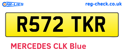 R572TKR are the vehicle registration plates.