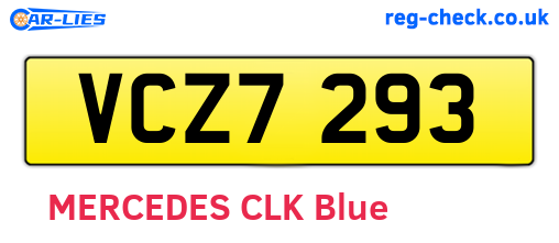 VCZ7293 are the vehicle registration plates.