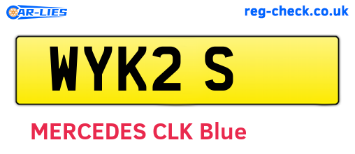 WYK2S are the vehicle registration plates.