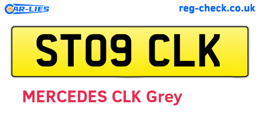 ST09CLK are the vehicle registration plates.