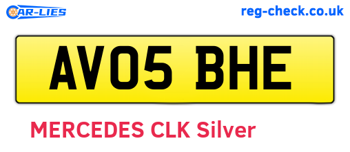 AV05BHE are the vehicle registration plates.