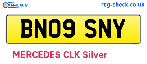 BN09SNY are the vehicle registration plates.