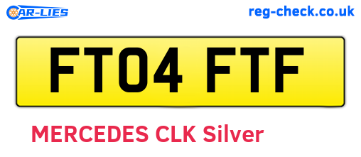 FT04FTF are the vehicle registration plates.