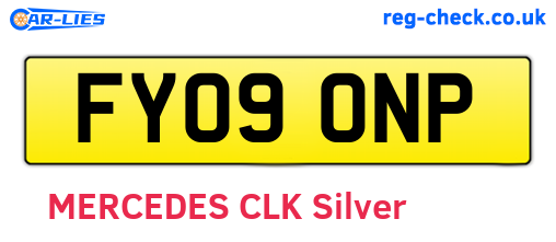 FY09ONP are the vehicle registration plates.