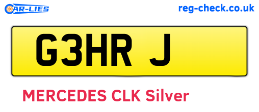 G3HRJ are the vehicle registration plates.