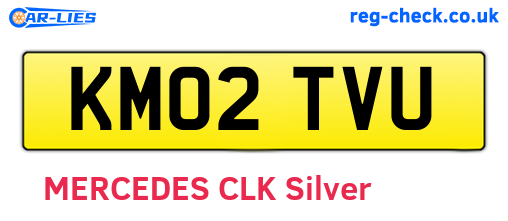 KM02TVU are the vehicle registration plates.