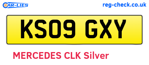 KS09GXY are the vehicle registration plates.