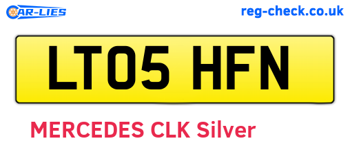 LT05HFN are the vehicle registration plates.