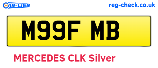 M99FMB are the vehicle registration plates.