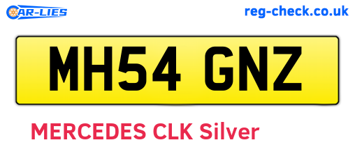 MH54GNZ are the vehicle registration plates.