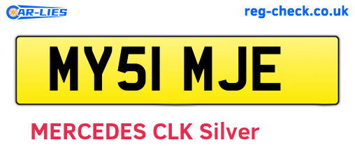 MY51MJE are the vehicle registration plates.