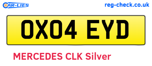 OX04EYD are the vehicle registration plates.
