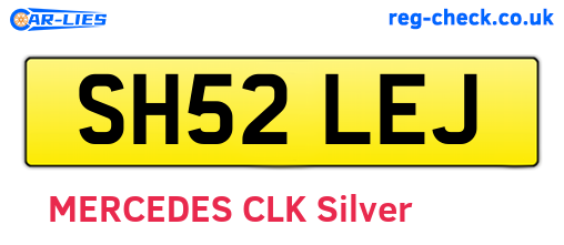 SH52LEJ are the vehicle registration plates.