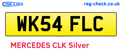 WK54FLC are the vehicle registration plates.