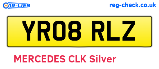 YR08RLZ are the vehicle registration plates.