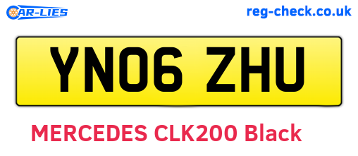 YN06ZHU are the vehicle registration plates.