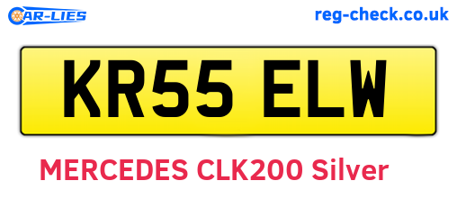 KR55ELW are the vehicle registration plates.