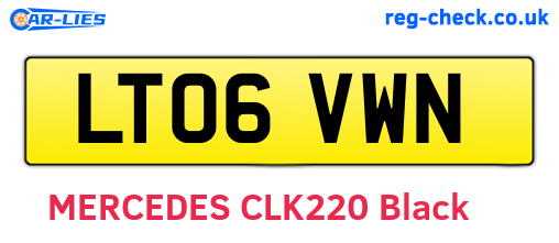 LT06VWN are the vehicle registration plates.