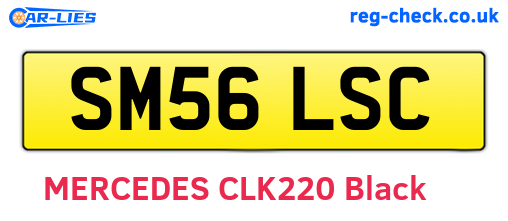 SM56LSC are the vehicle registration plates.