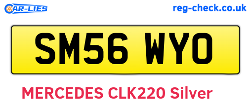 SM56WYO are the vehicle registration plates.