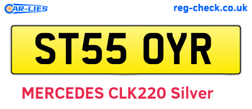 ST55OYR are the vehicle registration plates.