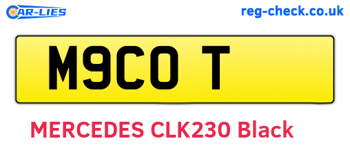 M9COT are the vehicle registration plates.