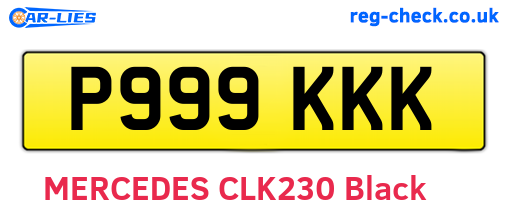 P999KKK are the vehicle registration plates.