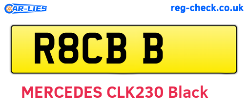 R8CBB are the vehicle registration plates.