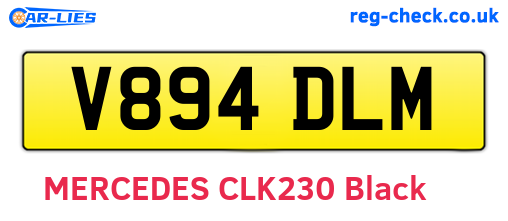 V894DLM are the vehicle registration plates.