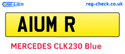 A1UMR are the vehicle registration plates.