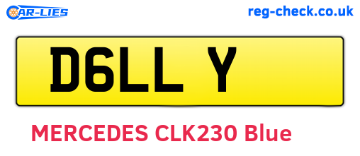 D6LLY are the vehicle registration plates.