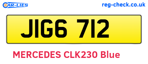 JIG6712 are the vehicle registration plates.