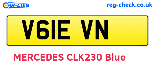 V61EVN are the vehicle registration plates.