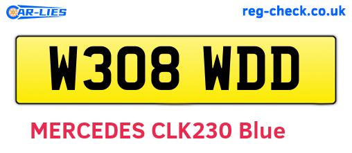 W308WDD are the vehicle registration plates.