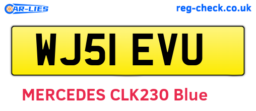 WJ51EVU are the vehicle registration plates.