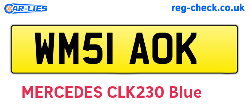 WM51AOK are the vehicle registration plates.