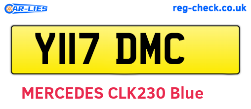 Y117DMC are the vehicle registration plates.