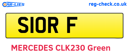 S1ORF are the vehicle registration plates.