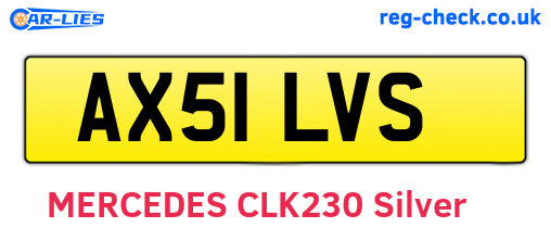 AX51LVS are the vehicle registration plates.