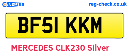 BF51KKM are the vehicle registration plates.