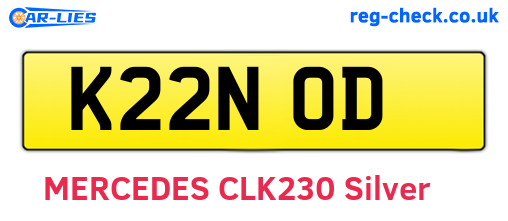 K22NOD are the vehicle registration plates.
