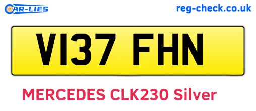 V137FHN are the vehicle registration plates.