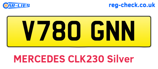 V780GNN are the vehicle registration plates.