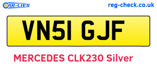 VN51GJF are the vehicle registration plates.