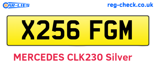 X256FGM are the vehicle registration plates.