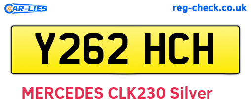 Y262HCH are the vehicle registration plates.