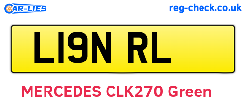 L19NRL are the vehicle registration plates.