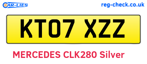 KT07XZZ are the vehicle registration plates.