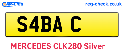 S4BAC are the vehicle registration plates.
