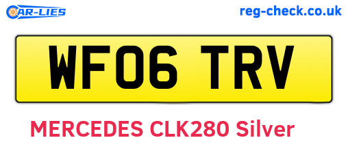 WF06TRV are the vehicle registration plates.